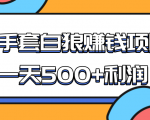 某团队收费项目:空手套白狼,一天500+利润,人人可做-一点通资源网