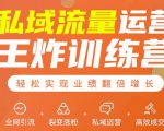 私域流量运营王炸训练营:全网引流+裂变涨粉+私域运营+高效成交-一点通资源网