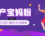 引200+预产期宝妈,从预产期到K12教育持续转化,操作方法简单-一点通资源网