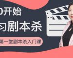 红娘子·从0开始学习剧本杀,你的第一堂剧本杀入门课 简单易懂 市场需求大-一点通资源网