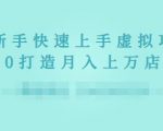 2022年虚拟项目实战指南,新手从0打造月入上万店铺-一点通资源网