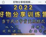 萌飞好物·2022抖音好物分享训练营,当下风口带货变现模式,从入门到精通-一点通资源网