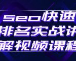 seo快速排名实战讲解视频课程,揭秘seo快排原理-一点通资源网