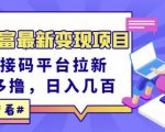 东方财富最新变现项目,利用接码平台拉新,多号多撸,日入几百无压力-一点通资源网