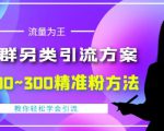 价值888的QQ群另类引流方案,半自动操作日200~300精准粉方法【视频教程】-一点通资源网
