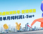 小红书虚拟资料号-变现项目:单号单月纯利润1-5w+实操玩法分享-一点通资源网