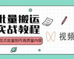 视频号批量搬运实战操作运营赚钱教程,傻瓜式批量制作高质量内容【附视频教程+PPT】-一点通资源网