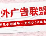 外面收费1980的最新国外LEAD广告联盟搬砖项目,单号一天至少30美金【详细玩法教程】-一点通资源网