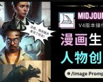 Midjourney V4版本操作教程：2个简单参数，完成漫画生成，人物创建-一点通资源网