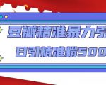 豆瓣精准暴力引流,日引精准粉500+【12课时】-一点通资源网