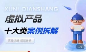 虚拟产品项目拆解课，十大类案例拆解分析运营玩法-一点通资源网