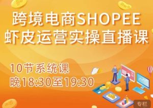 跨境电商Shopee虾皮运营实操直播课，从零开始学，入门到精通（10节系统课）-一点通资源网