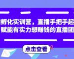 直播孵化实训营,直播手把手起号,赋能有实力想赚钱的直播团队-一点通资源网