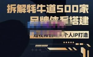 牛牛·500家餐饮品牌搭建&短视频深度解析,拆解牦牛道500家品牌体系搭建-一点通资源网