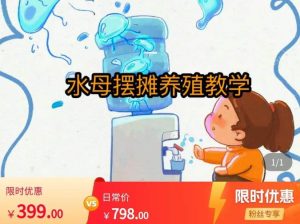 水母摆摊教学，包括摆摊技术、养殖技术、拿货渠道、抖音运营等-一点通资源网