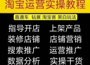 2023淘宝开店教程0基础到高级全套视频网店电商运营培训教学课程-一点通资源网