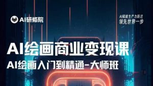 AI绘画商业研修班训练营,从入门到精通,熟练使用AI工具到将AI绘画技术应用到各类商业场景的变现课-一点通资源网