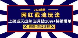 2023网红·同款截流玩法【初级+高级课程】上架当天出单当月破10w+持续爆单-一点通资源网