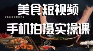 烁石·美食视频手机拍摄实操课，​美食摄影理论、手机拍摄相关设置、剪辑调色、布光原理等内容-一点通资源网