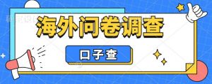 外面收费5000+海外问卷调查口子查项目，认真做单机一天200+【揭秘】-一点通资源网
