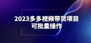 2023多多视频带货项目，可批量操作【保姆级教学】【揭秘】-一点通资源网