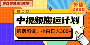 外面卖2980元2023黑科技操作中视频撸收益,听话照做小白日入300+-一点通资源网