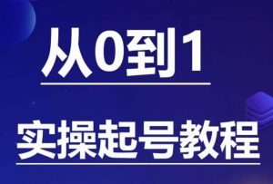 石野·小白起号实操教程,掌握各种起号的玩法技术,了解流量的核心-一点通资源网