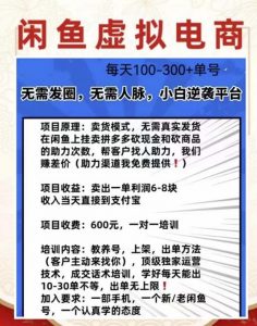 外边收费600多的闲鱼新玩法虚似电商之拼多多助力项目,单号100-300元-一点通资源网