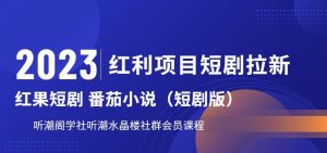 2023红利项目短剧拉新,听潮阁学社月入过万红果短剧番茄小说CPA拉新项目教程【揭秘】-一点通资源网