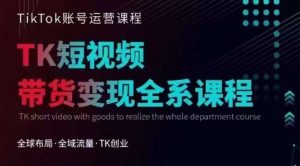 Tiktok运营线上训练营,引流爆单,急速涨粉,Tiktok短视频玩法大揭秘-一点通资源网