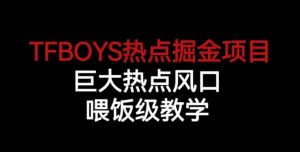 TFBOYS热点掘金项目，巨大热点风口，喂饭级教学-一点通资源网