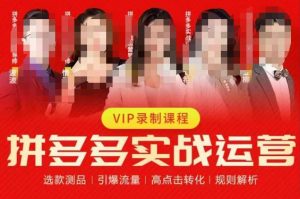 2023推易拼多多实战运营，选款测品、引爆流量、高点击转化、规则解析-一点通资源网