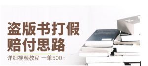 最新盗版书赔付打假项目，一单利润500+【详细玩法视频教程】【仅揭秘】-一点通资源网