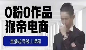 猴帝最新1600线上课,0粉起号实操教学,自然流量天花板,7-8月9节,20+小时-一点通资源网