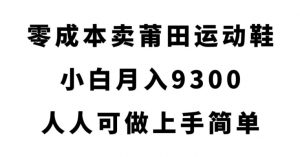 零成本卖莆田运动鞋，小白月入9300，人人可做上手简单【揭秘】-一点通资源网