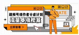 一条视频收益3000+，一条作品涨粉2000+，视频号流量爆炸·的秘籍-一点通资源网