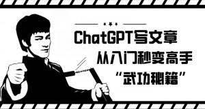 ChatGPT写文章,从入门秒变高手的‘武功秘籍’【揭秘】-一点通资源网