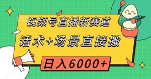 视频号直播新赛道，话术+场景直接搬，日入6000+【揭秘】-一点通资源网
