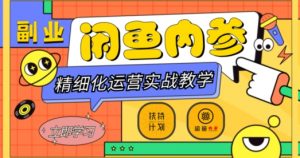 闲鱼精细化运营入门+高阶实战教学，从底层逻辑到轻松变现，多维度玩转闲鱼副业-一点通资源网