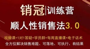 爆款!销冠训练营3.0之顺人性销售法,全方位解决销售难题、可落地、可执行、有结果-一点通资源网