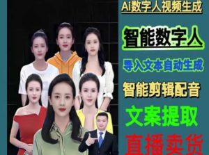 伍老师Ai数字人快速剪辑制作以及变现视频课-一点通资源网