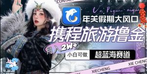 年关假期大风口，携程旅游撸金，超蓝海赛道,月入2w+【揭秘】-一点通资源网