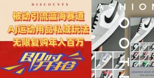 被动引流蓝海赛道，AJ运动用品私域玩法，无限复购年入百万【揭秘】-一点通资源网