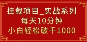 挂载项目，小白轻松破1000，每天10分钟，实战系列保姆级教程【揭秘】-一点通资源网