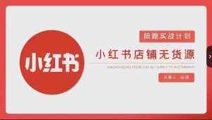 安琪-小红书店铺无货源实战,开店到售后全流程操作-一点通资源网