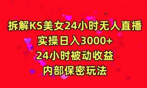 利用快手24小时无人美女直播,实操日入3000,24小时被动收益,内部保密玩法【揭秘】-一点通资源网