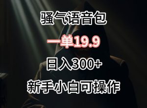 0成本卖骚气语音包，一单19.9.日入300+【揭秘】-一点通资源网