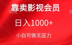 靠卖影视会员，日入1000+，落地保姆级教程，新手可学【揭秘】-一点通资源网