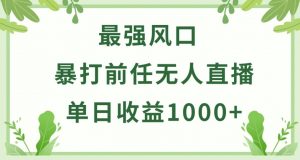 暴打前任小游戏无人直播单日收益1000+，收益稳定，爆裂变现，小白可直接上手【揭秘】-一点通资源网