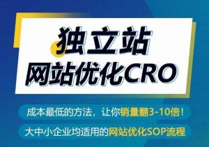 独立站网站优化CRO,成本最低的方法,让你销量翻3-10倍-一点通资源网